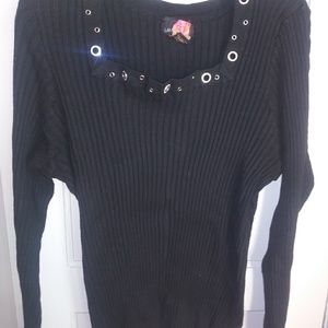 * black sweater with very nice neckline